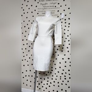 Lulu's White Sheath cut out Dress